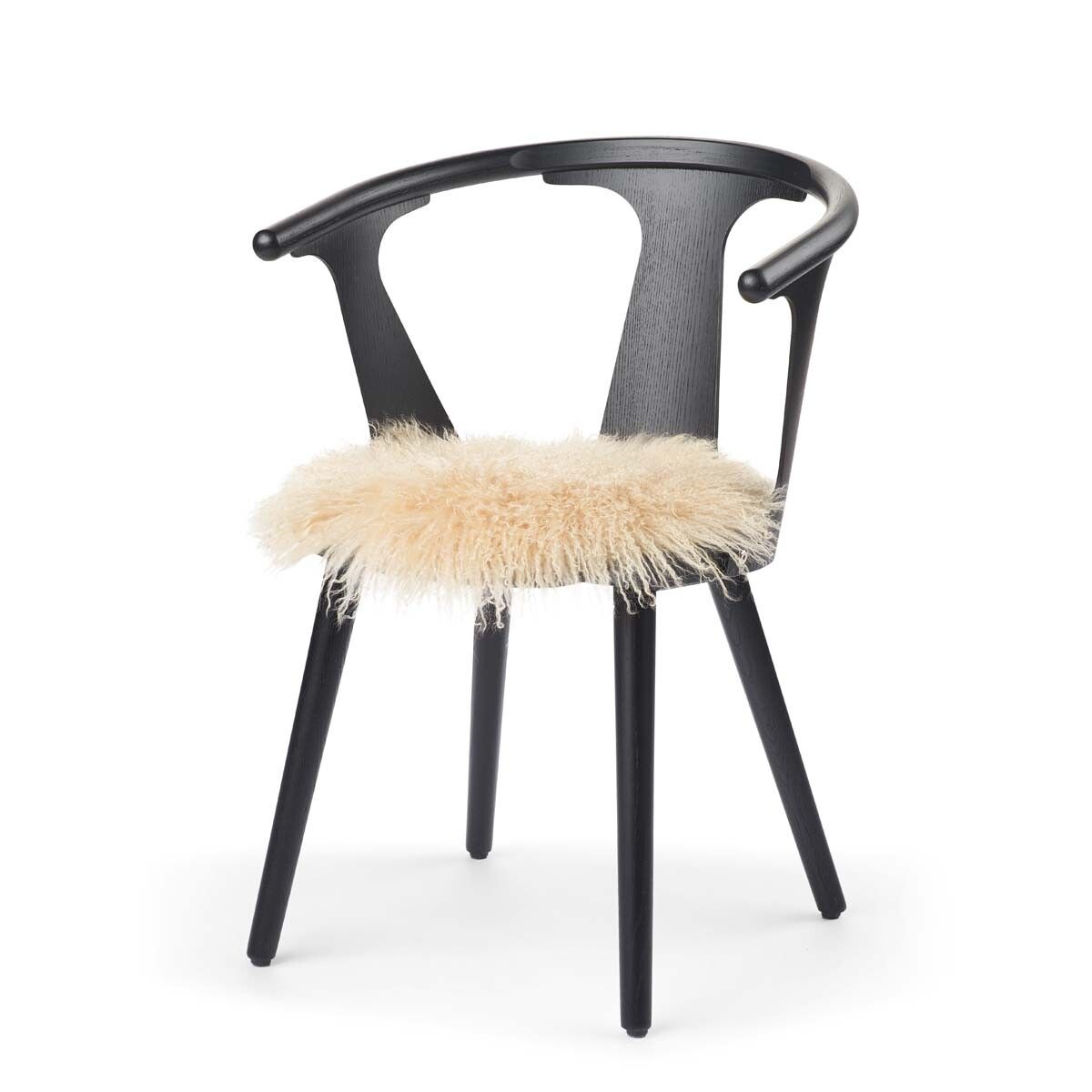 Curly Sheepskin Seat Cover | Ø38 cm Light Honey