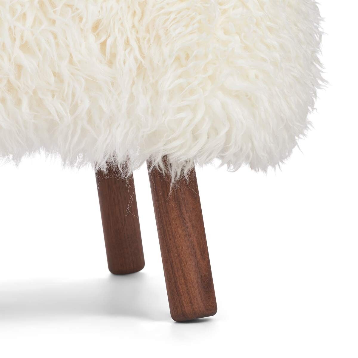 Emil Lounge Chair | Long Wool Snow White