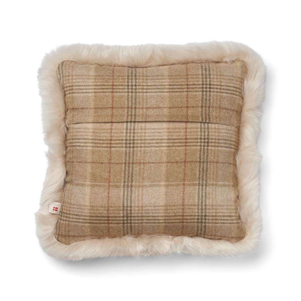 Wool Cushion | Doublesided | LW trim | 52x52 cm Sand-Beige/Pearl