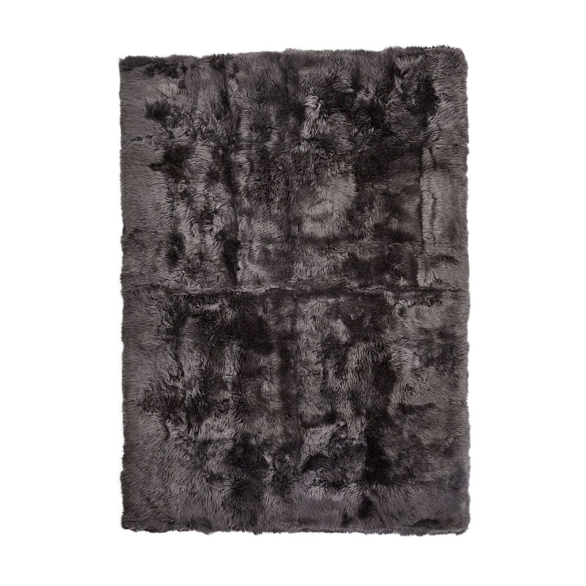 Long Wool Sheepskin Design Rug Steel