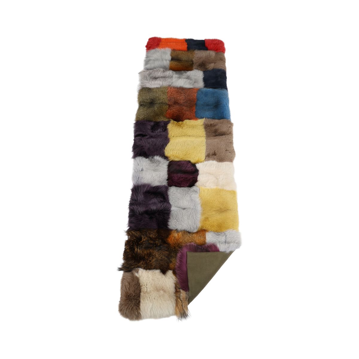 Premium Fox Throw | Cashmere Backing | Mix Fox | 75x250 cm