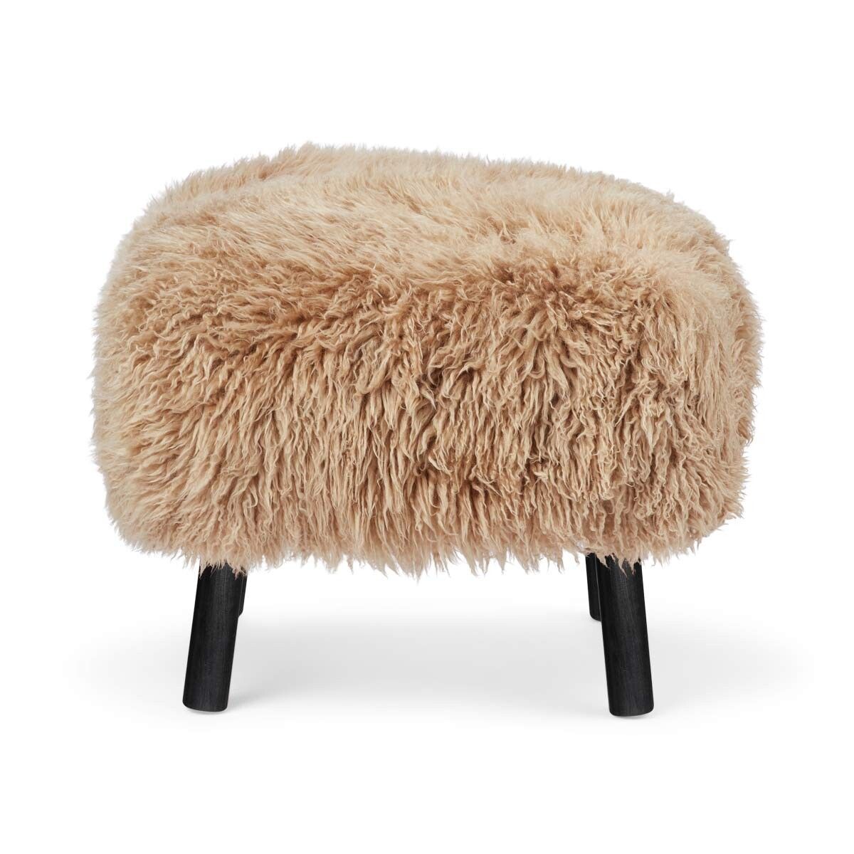 Emil Foot Rest Stool | Long Wool Honey