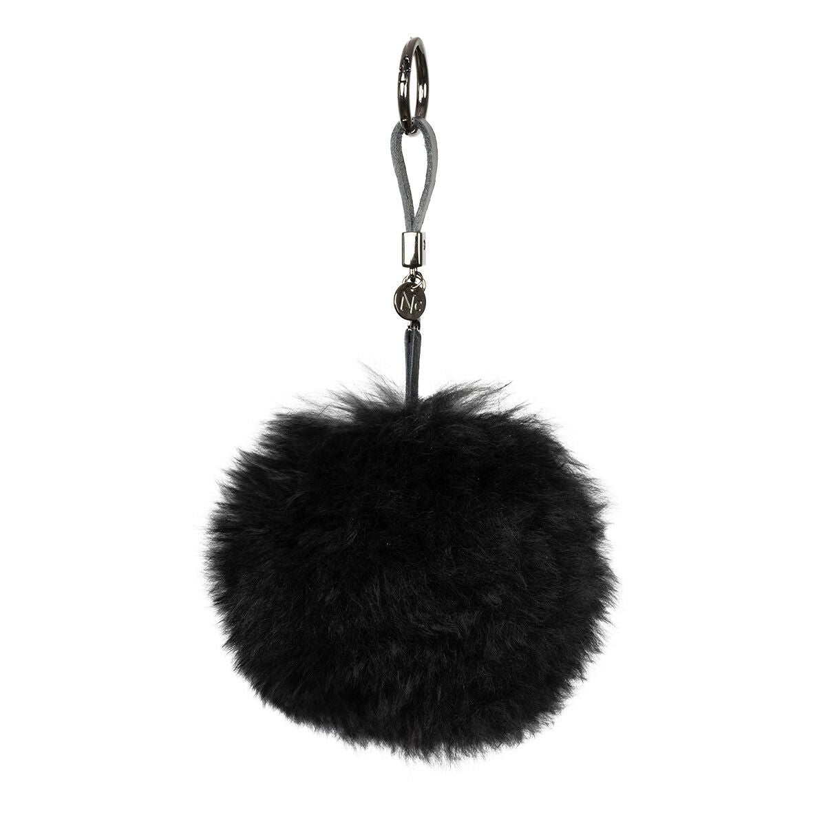 Pom Pom Keyring Black