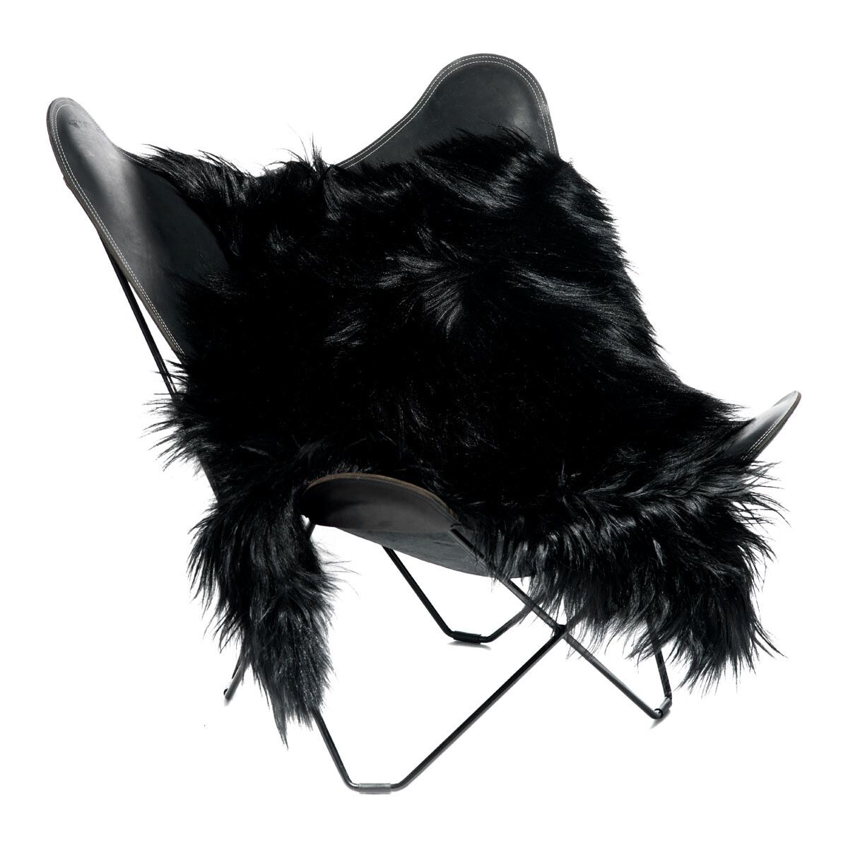 Mongolian Goatskin Black