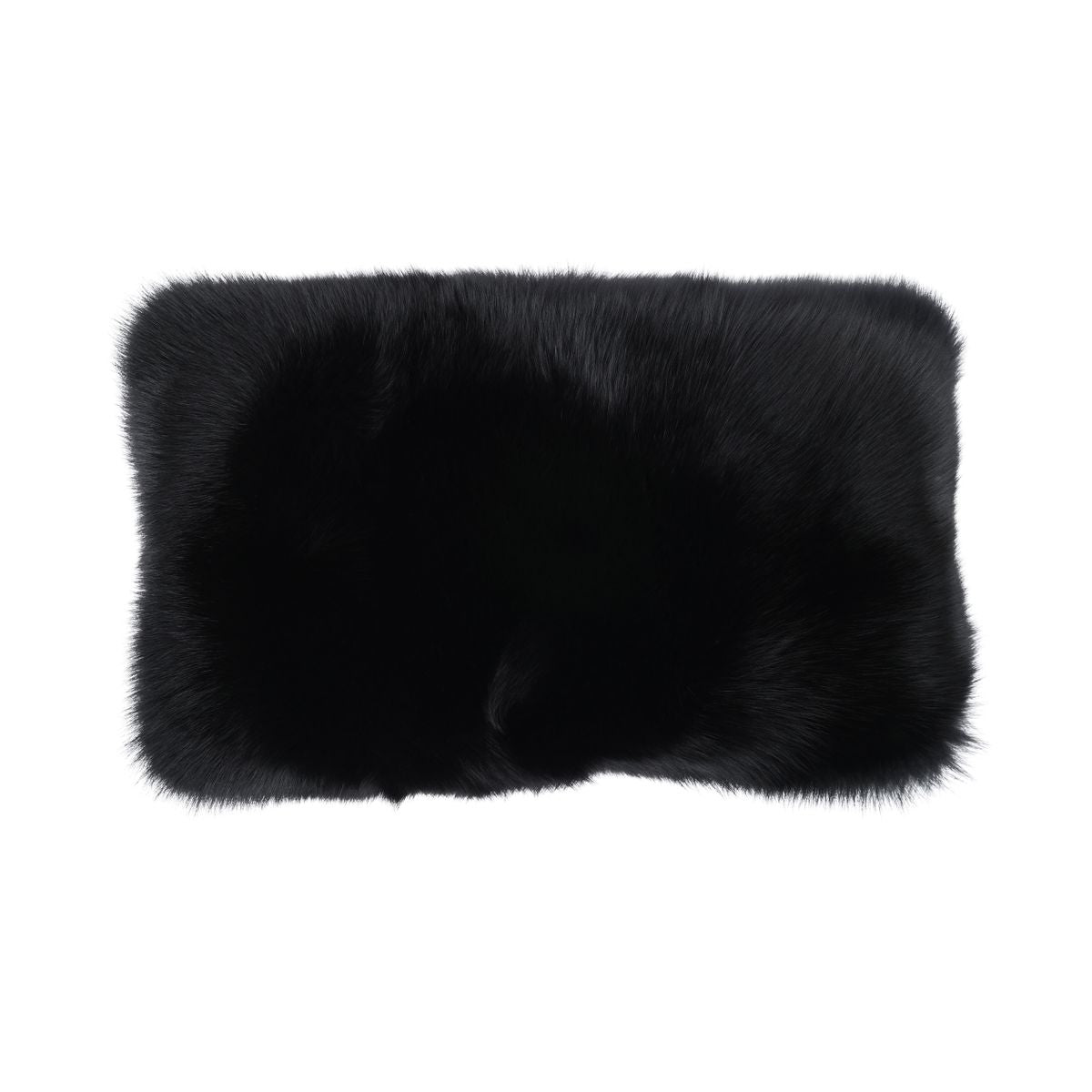 Premium Fox Cushion | Cashmere Backing | Norway | Black | 54x34 cm