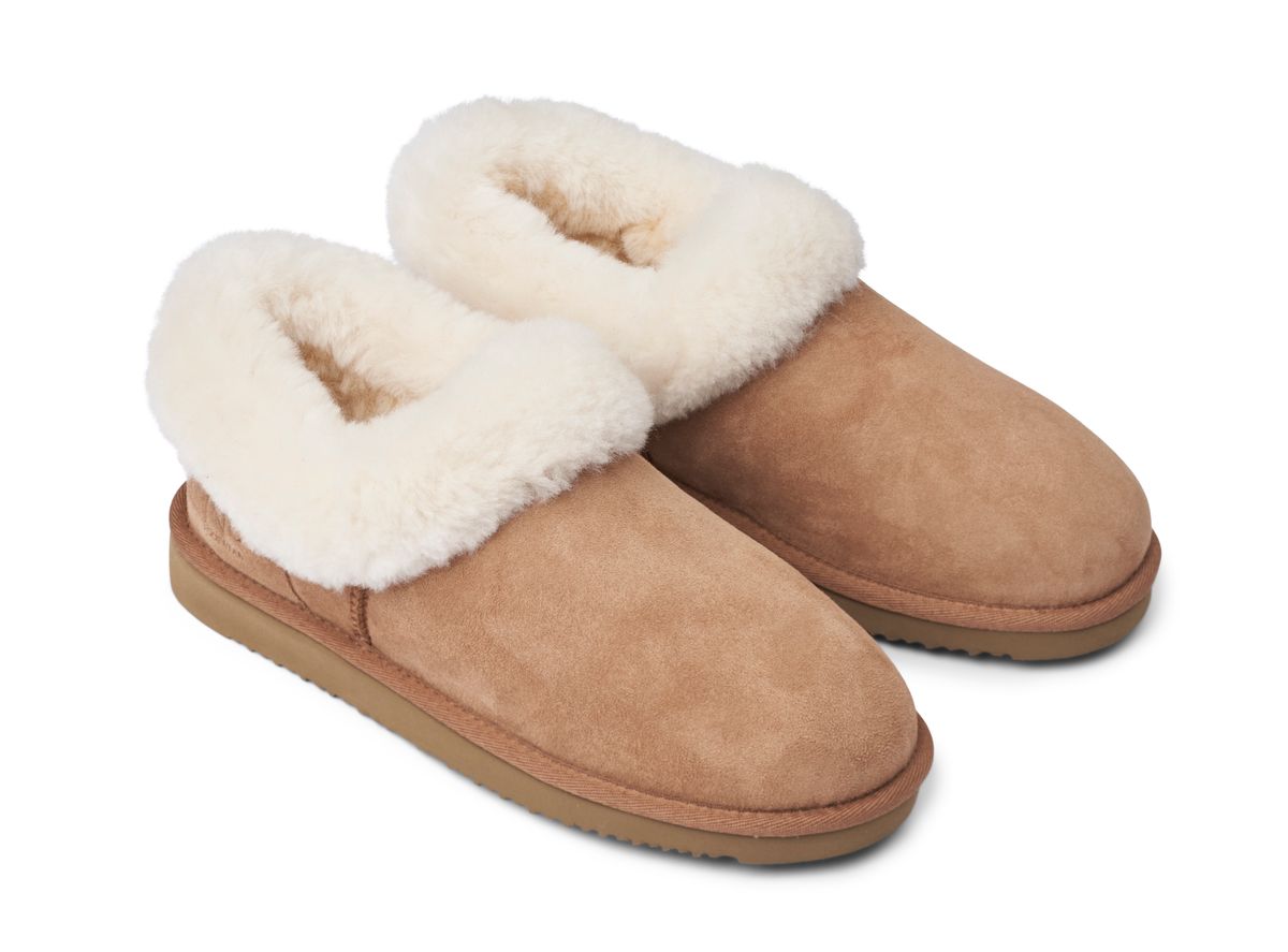 Hard Sole Slipper Chestnut