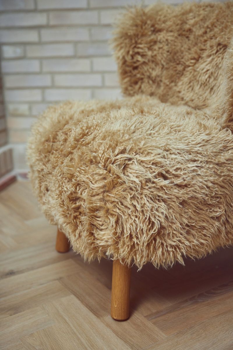 Emily Lounge Chair | Long Wool Honey