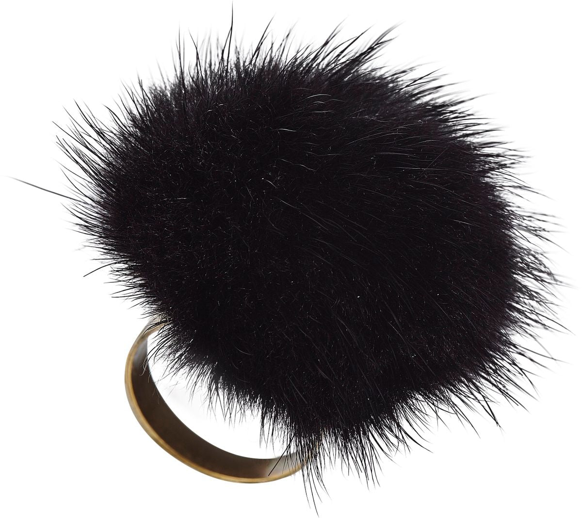 Ring Pom Pom  Black