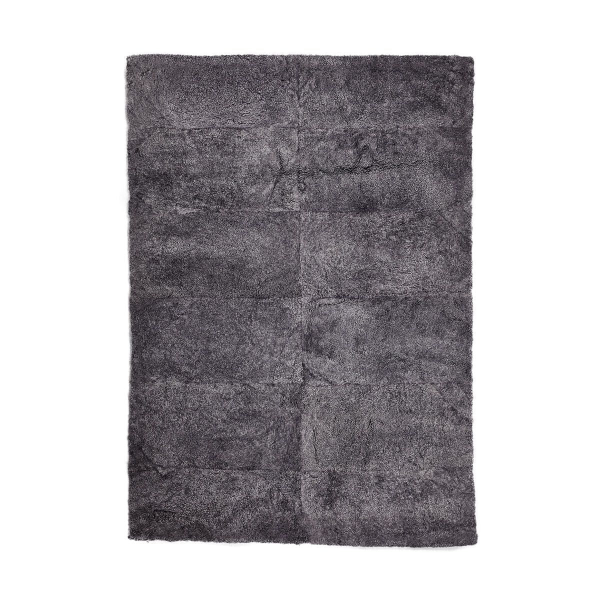 Short Wool Curly Sheepskin Design Rug | 250x350 cm Anthracite