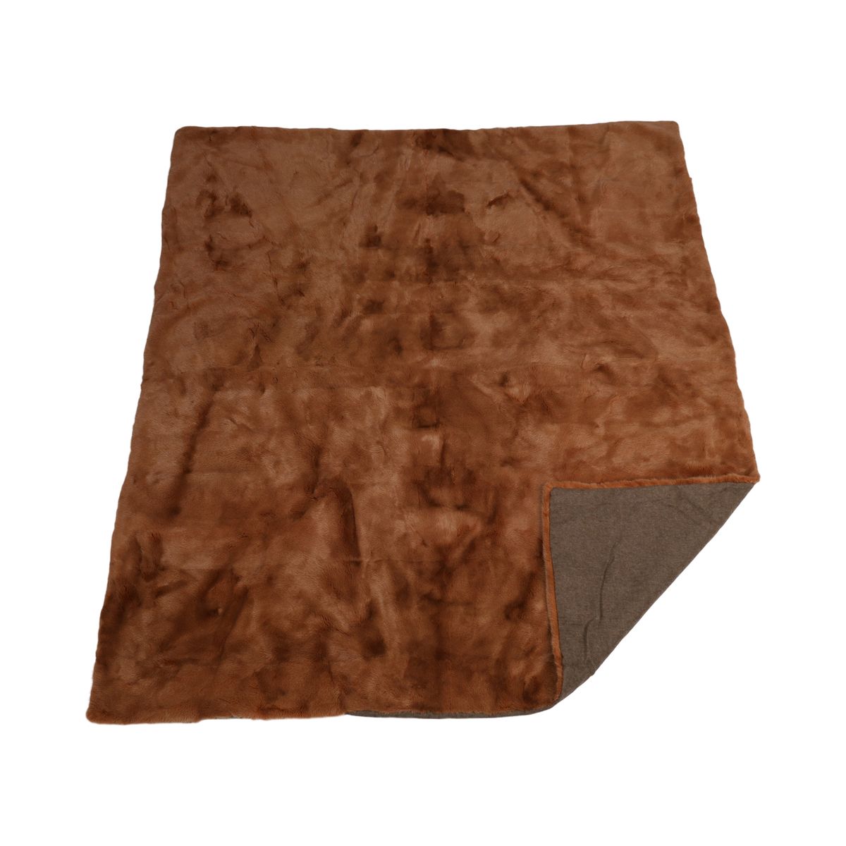 Mink Throw | Cashmere Backing | Camel | 140x160 cm