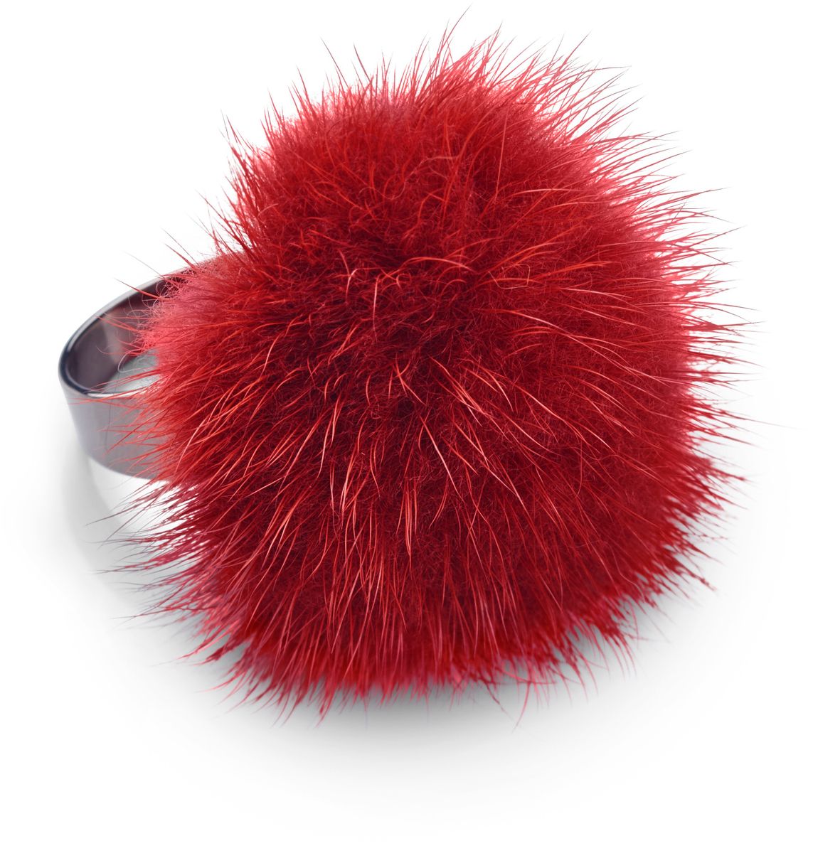 Ring Pom Pom  Brick Red