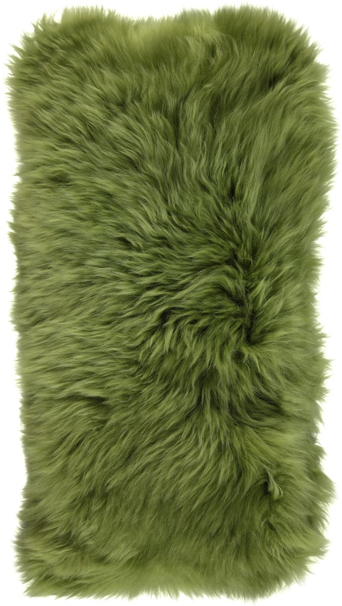 Long-Wool Sheepskin Cushion | 28x56 cm Treetop