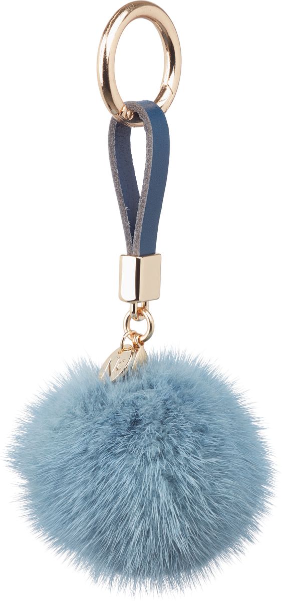 Pom Pom Keyring Light Skyblue