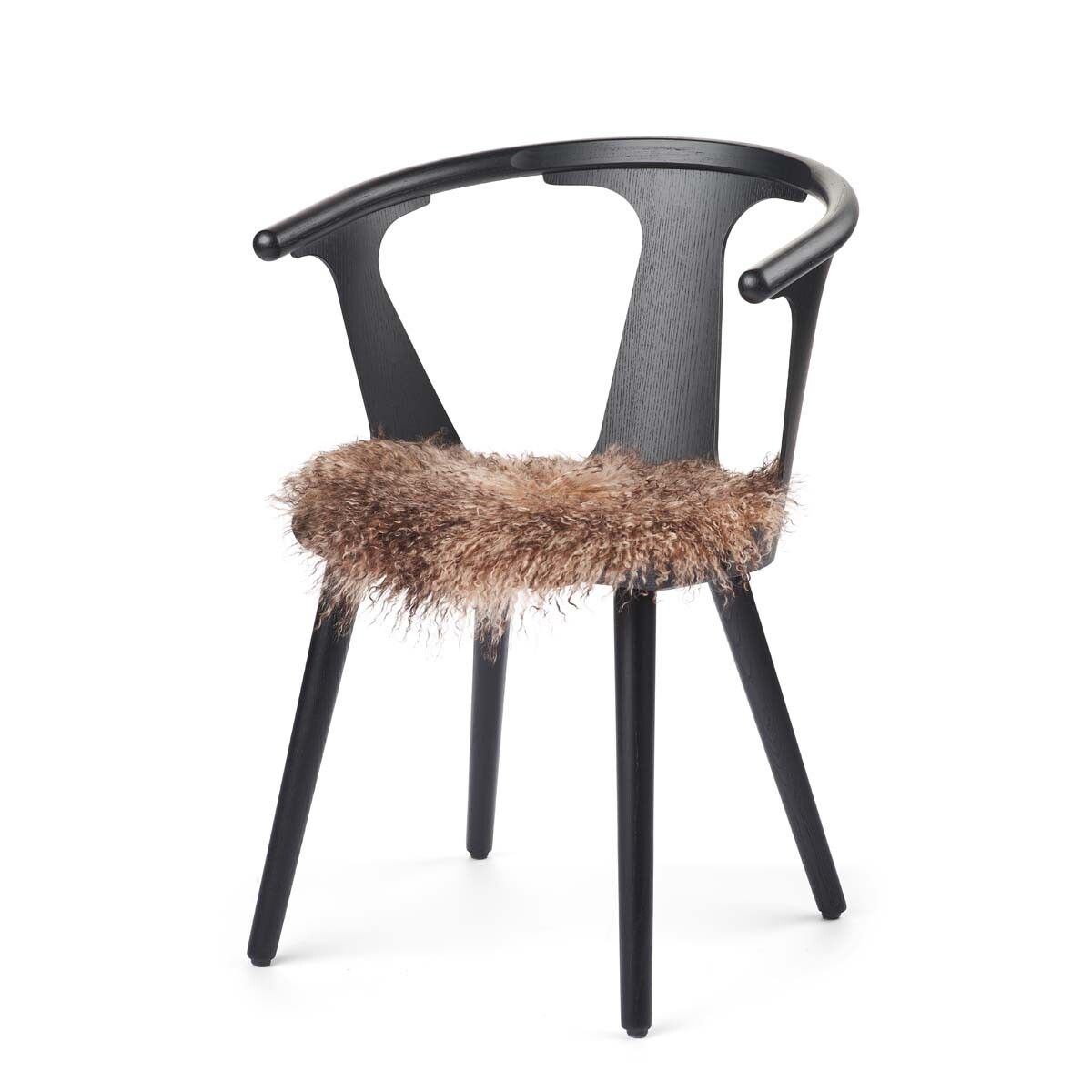 Curly Sheepskin Seat Cover | Ø38 cm Sunset