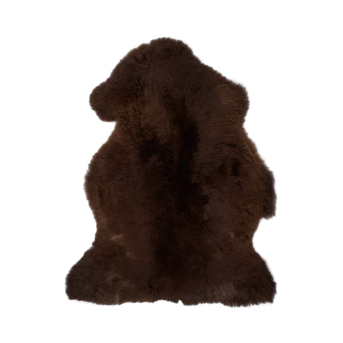 Short Wool Sheepskin  | UK | Natural Colors | 100-110 cm Natural Dark Brown