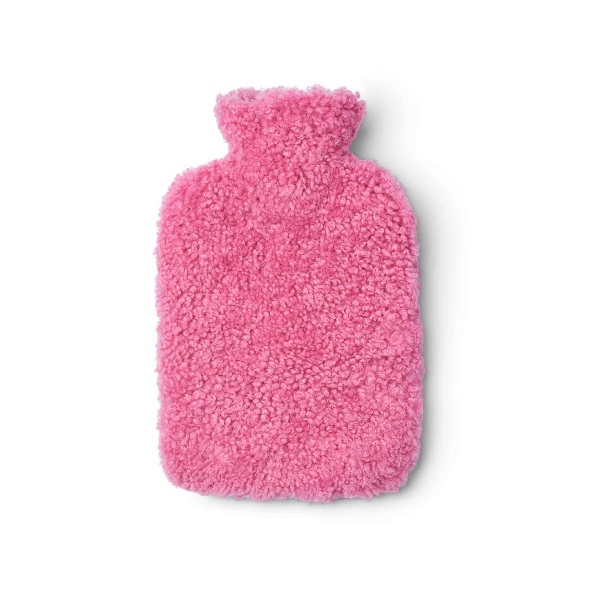 Sheepskin Hot Water Bottle Coral Pink