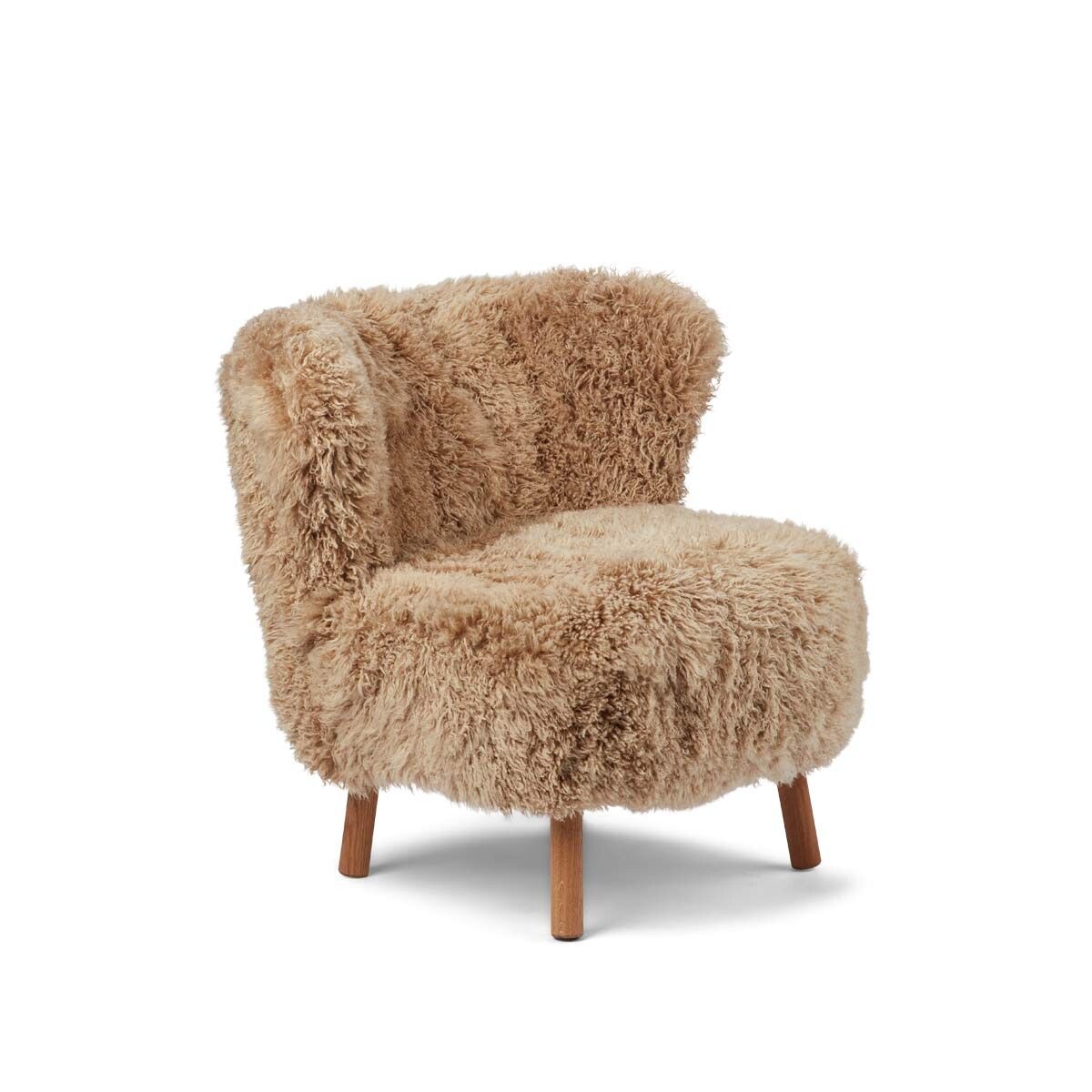 Emil Lounge Chair | Long Wool Honey