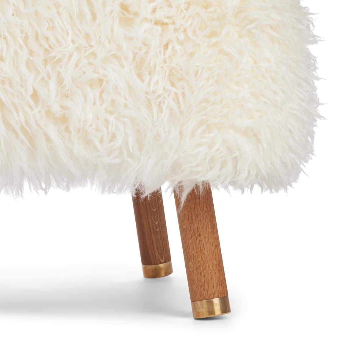 Emil Lounge Chair | Long Wool Snow White