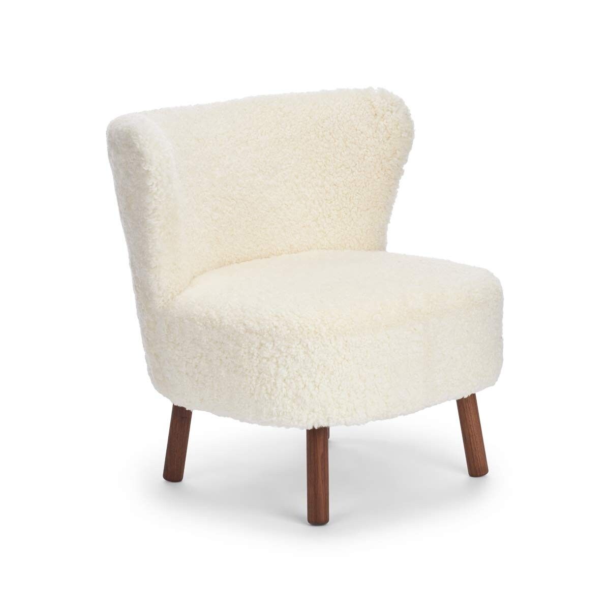 Emil Lounge Chair | Short Wool Ivory