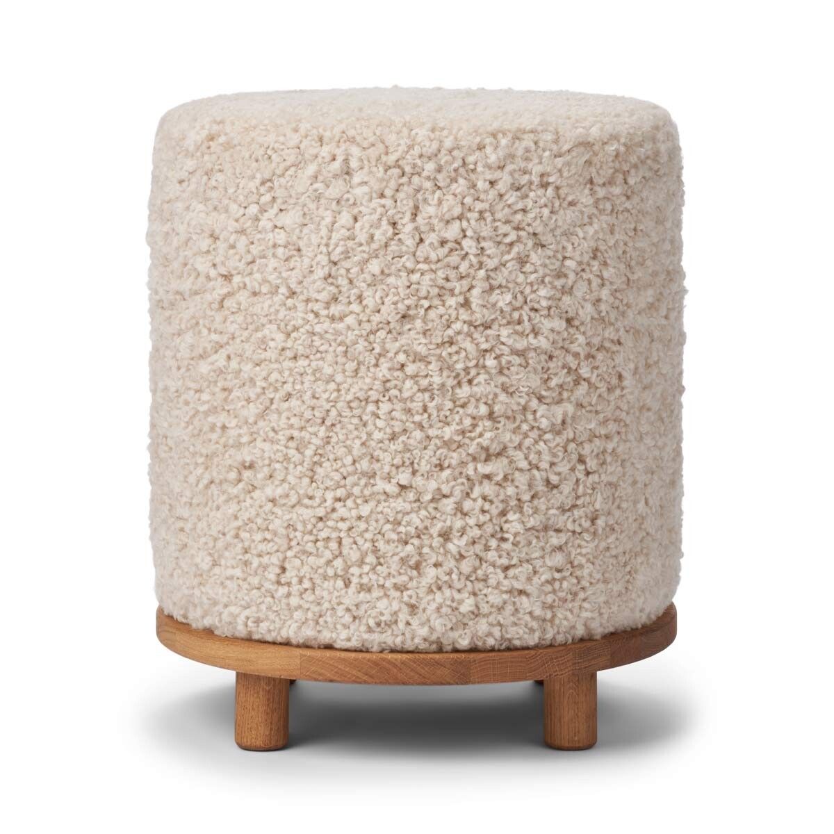 Simon Stool | Short Wool Pearl