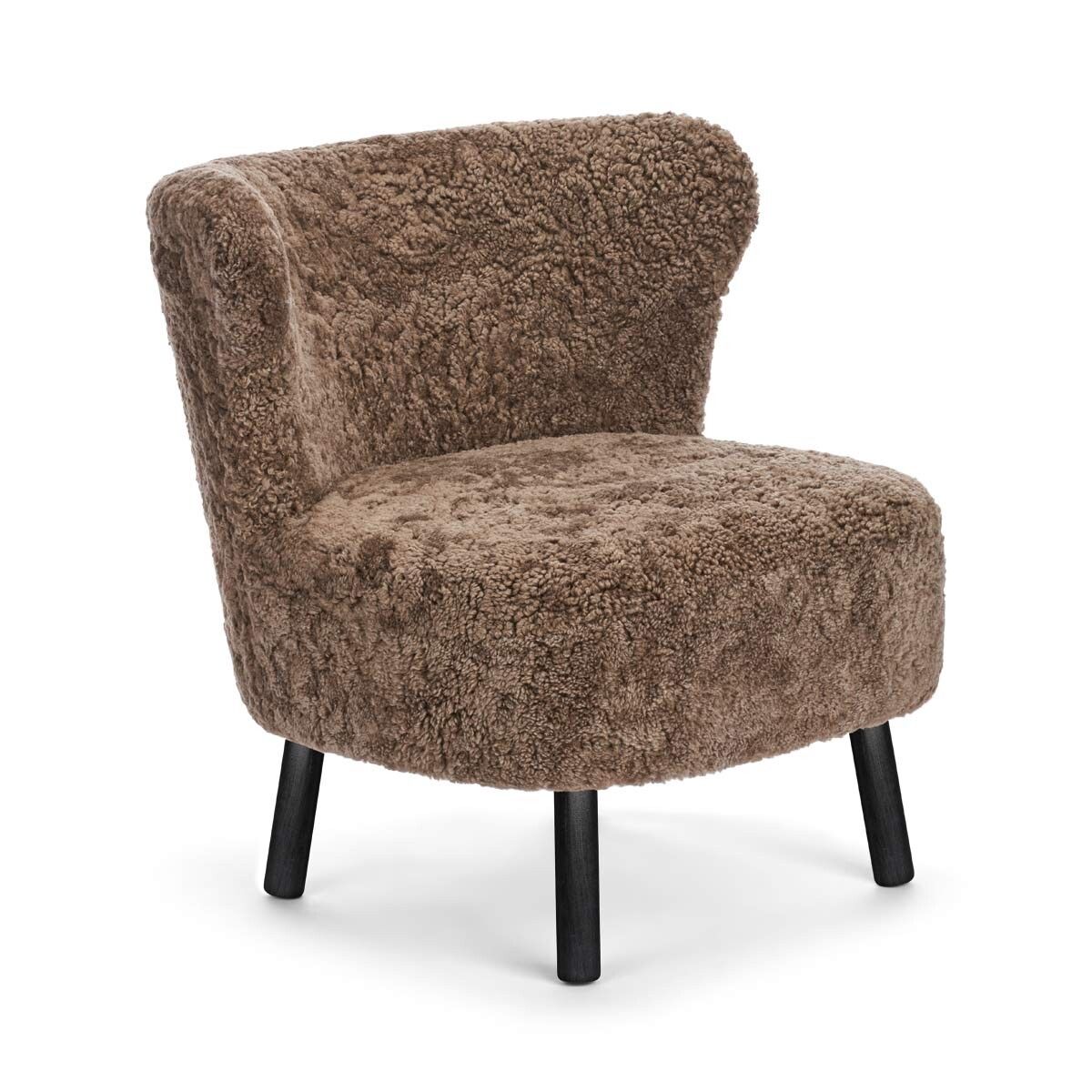 Emil Lounge Chair | Short Wool Taupe