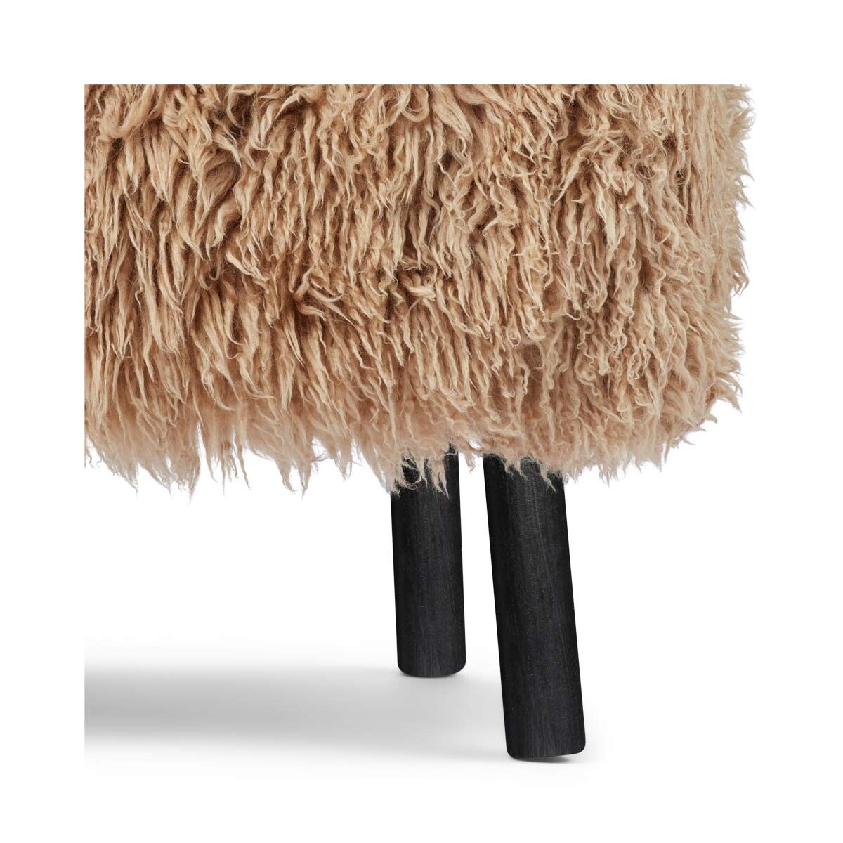 Emil Foot Rest Stool | Long Wool Honey