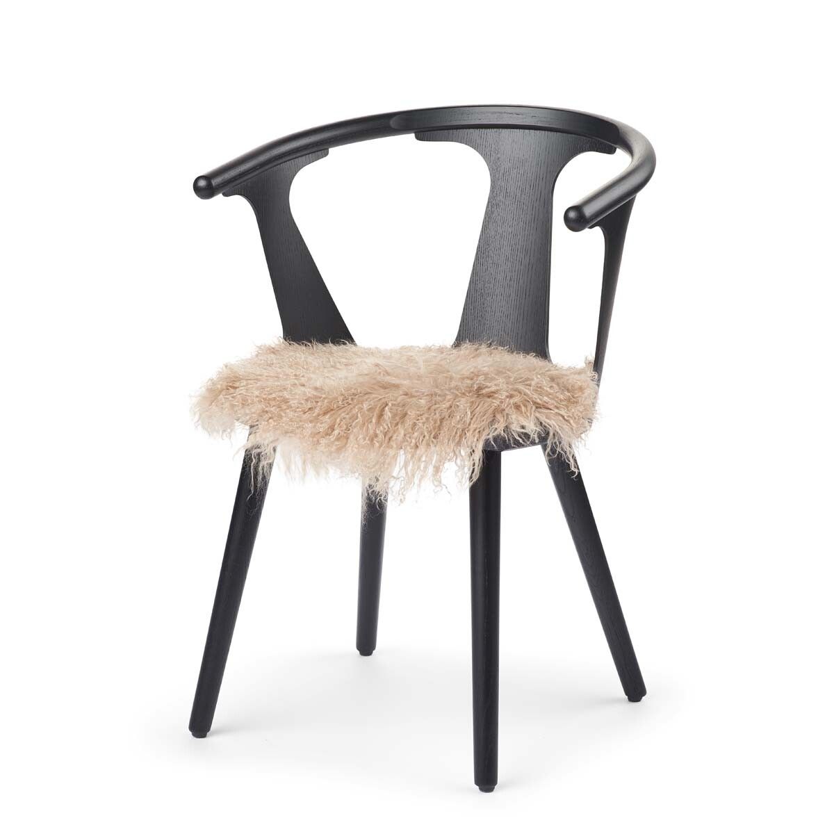 Curly Sheepskin Seat Cover | Ø38 cm Warm Sand