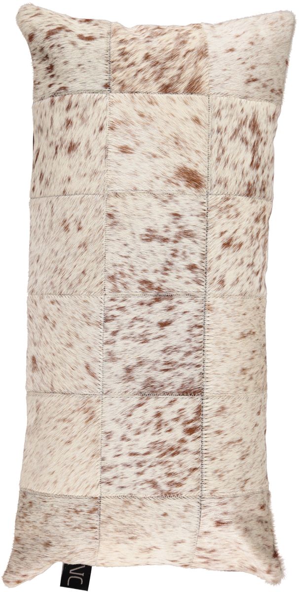 Cow Hide Cushion | 30x60 cm Salt/Pepper/Brown/White