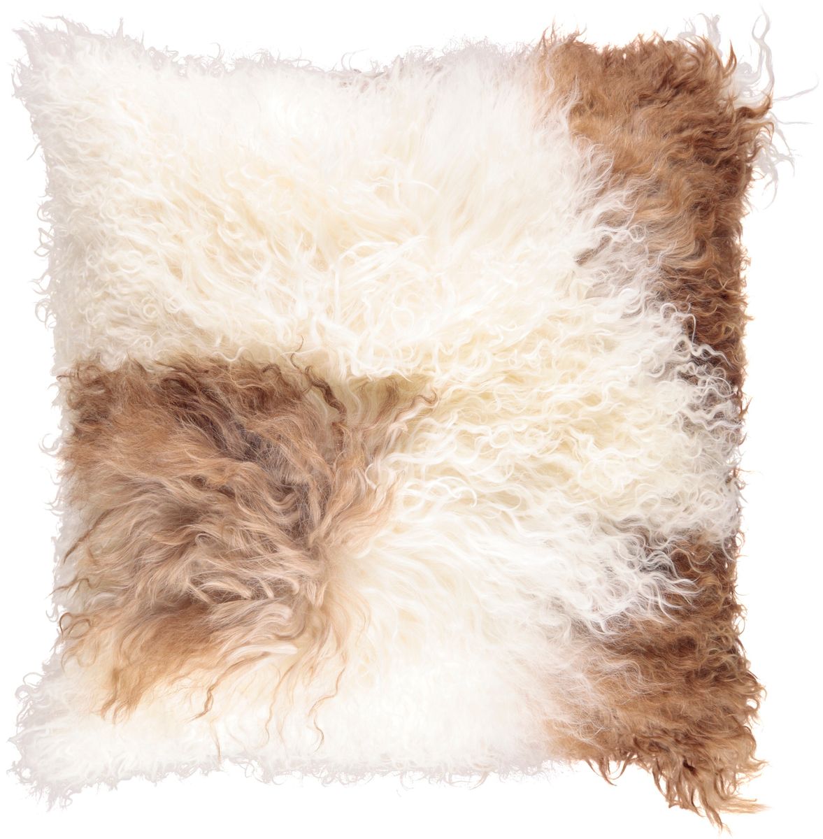 Curly Cushion | 40x40 cm White/Brown/Mix