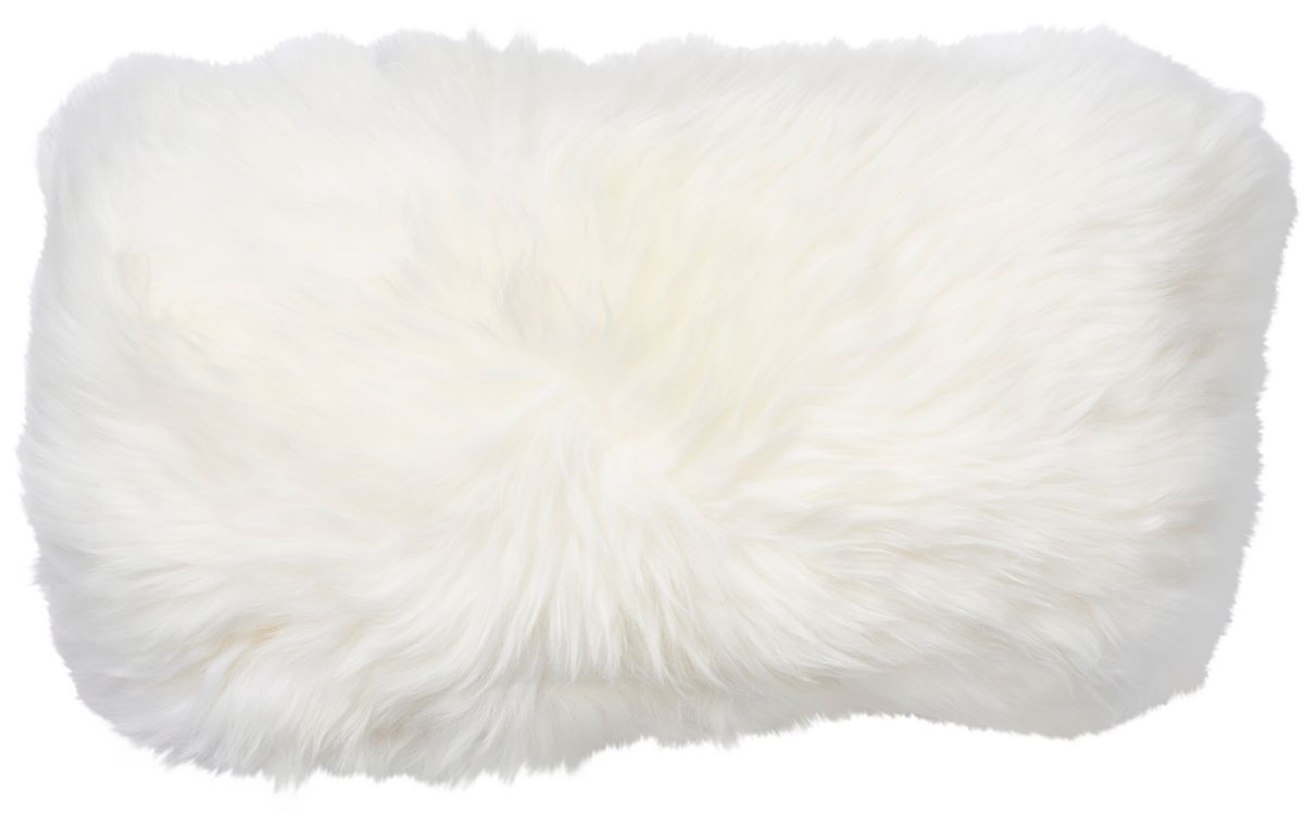 Long-Wool Sheepskin Cushion Ivory