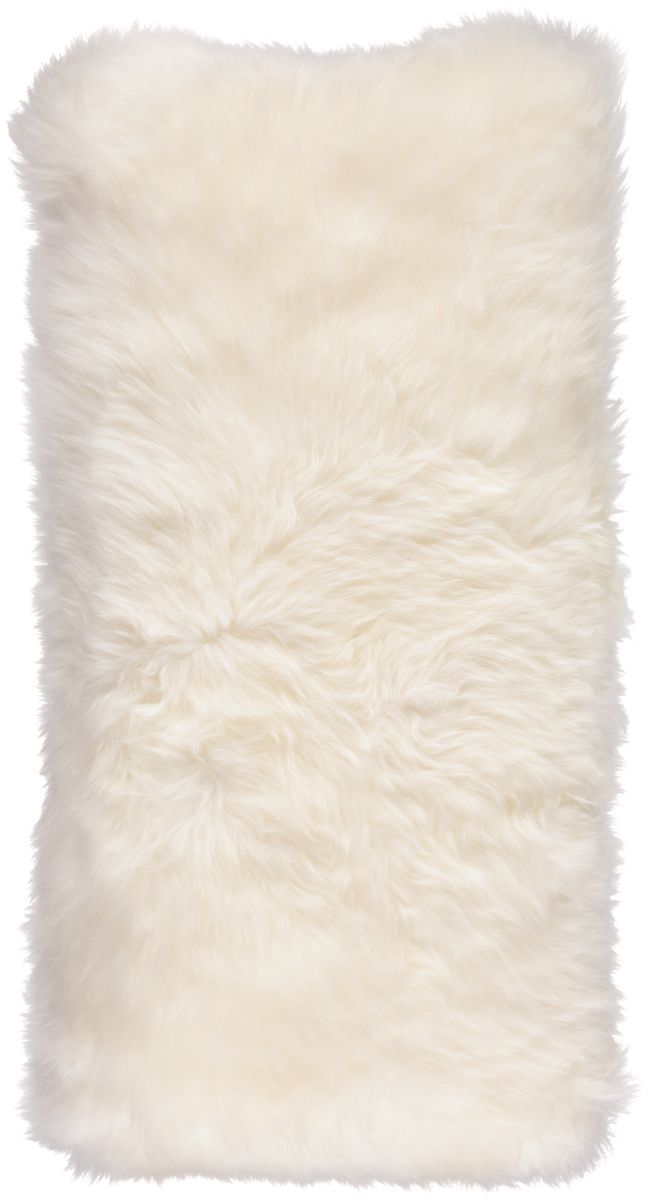 Long-Wool Sheepskin Cushion | 28x56 cm Ivory