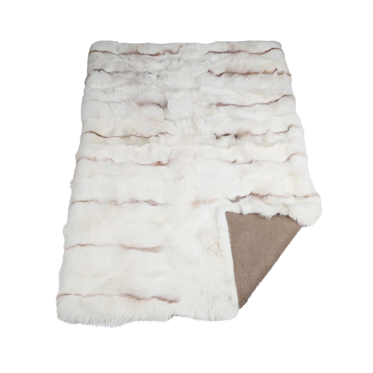 Premium Fox Throw | Cashmere Backing | Sun Glow Fox | 150x210 cm