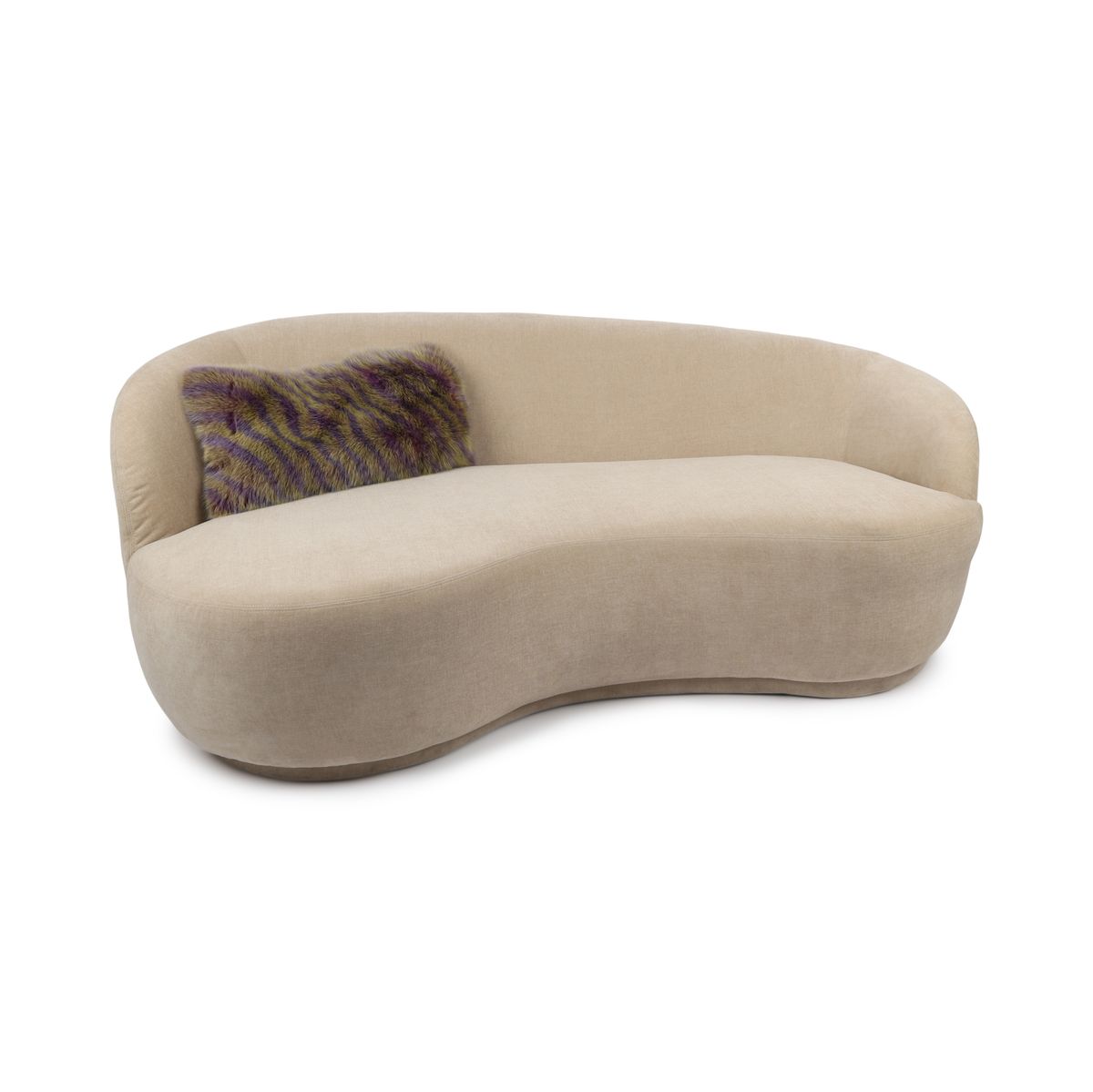 Premium Fox Cushion | Cashmere Backing | Norway | Purple/Mint | 62x32 cm