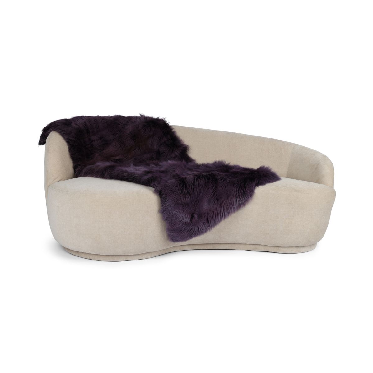 Premium Fox Throw | Cashmere Backing | Purple | 150x70 cm