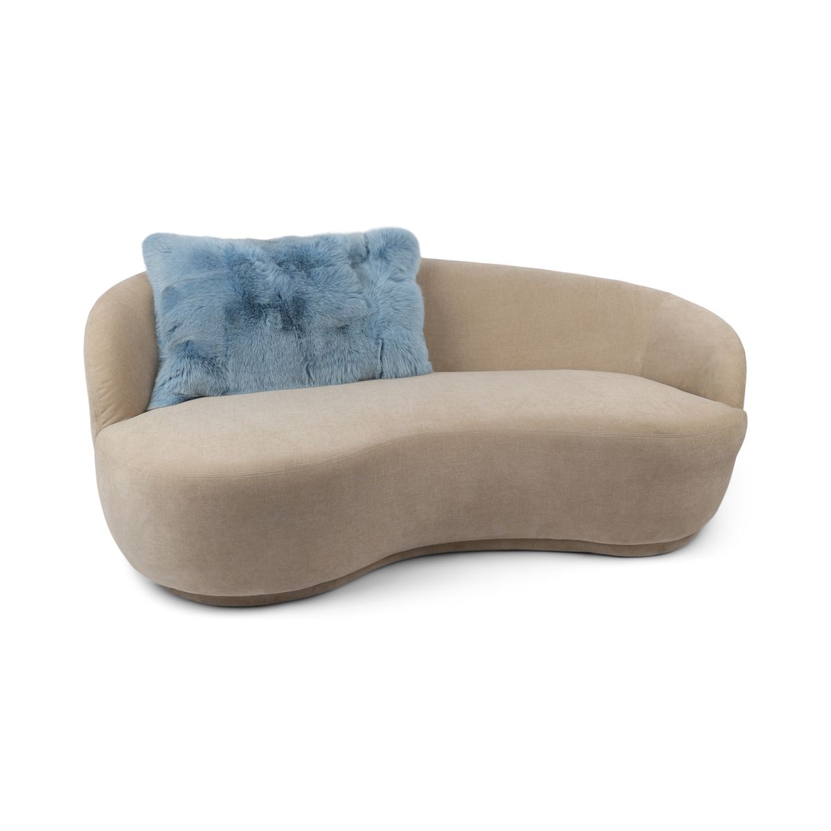 Premium Fox Cushion | Cashmere Backing | Norway | Skyblue | 48x30 cm