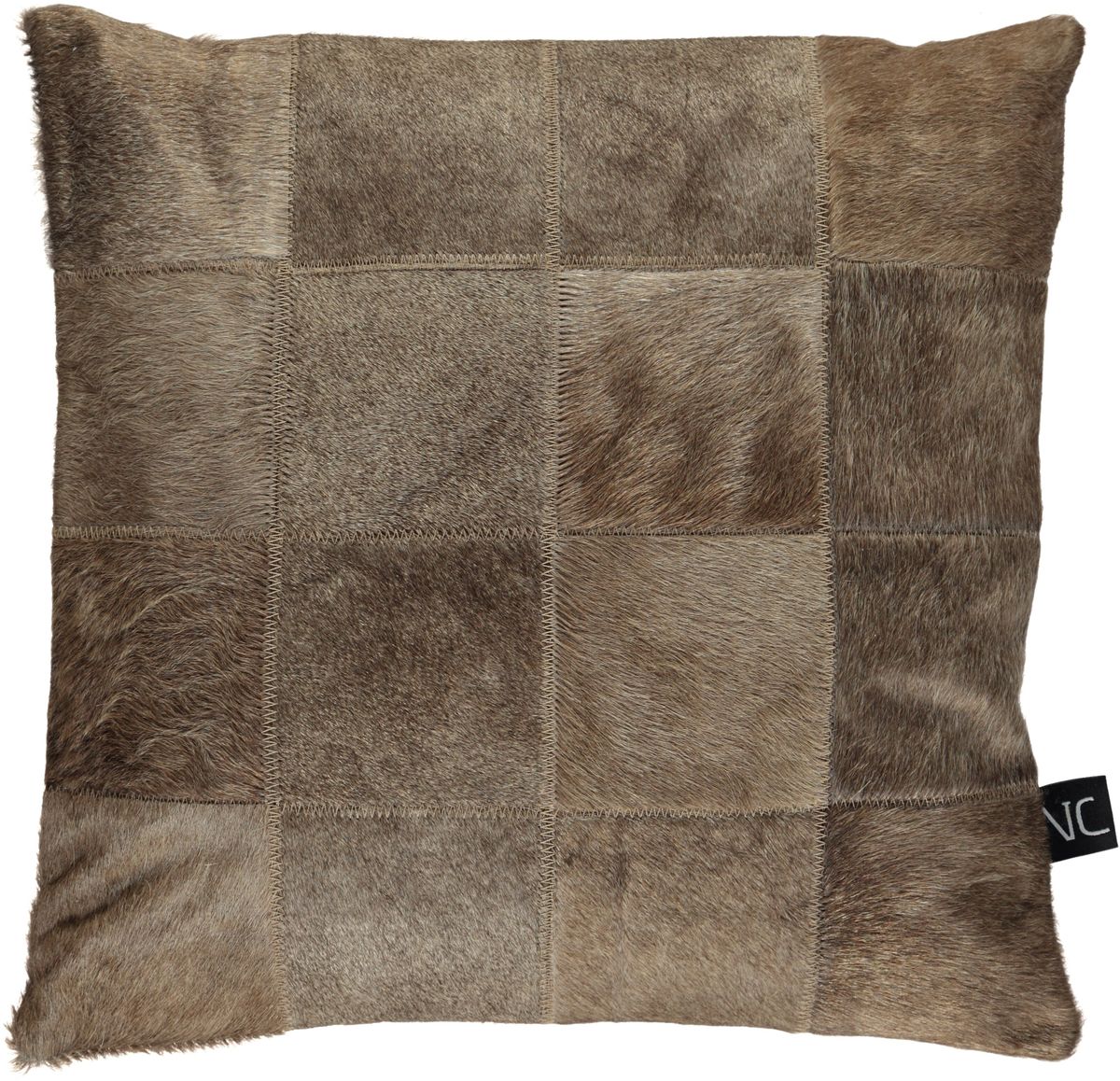 Cow Hide Cushion | 40x40 cm Champagne