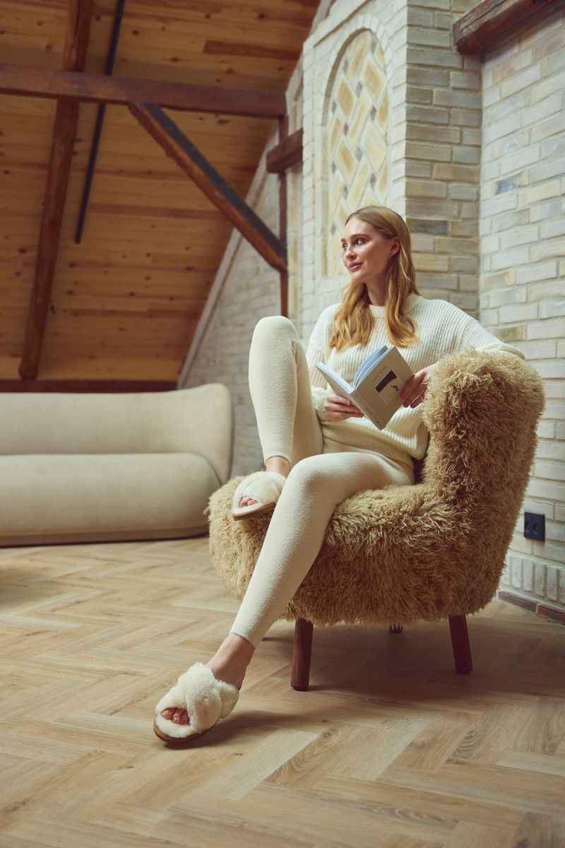 Emily Lounge Chair | Long Wool Honey