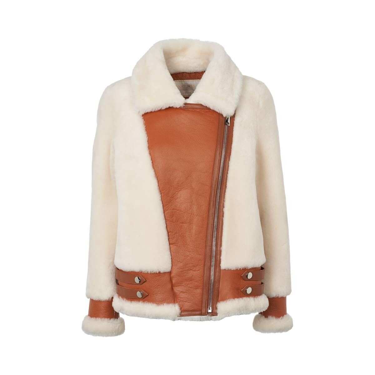 Annalon Jacket Leather Brown/Ivory