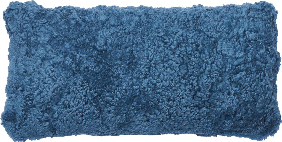 Short-Wool Cushion | Doublesided | 30x60 cm Coral Blue