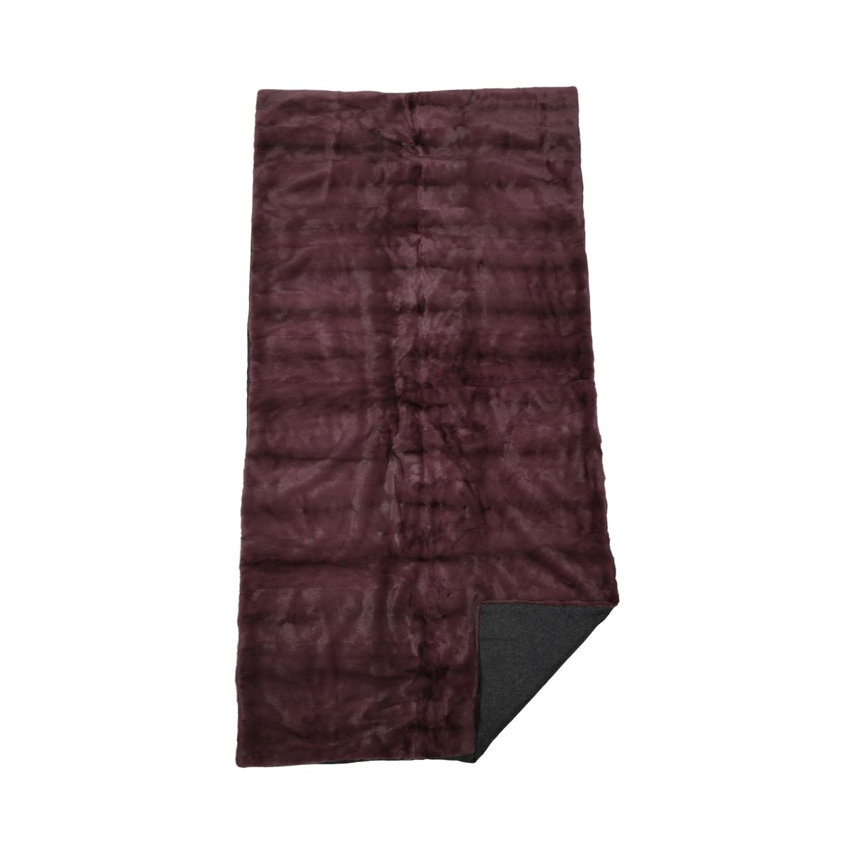 Mink Throw | Cashmere Backing | Purple | 100x200 cm