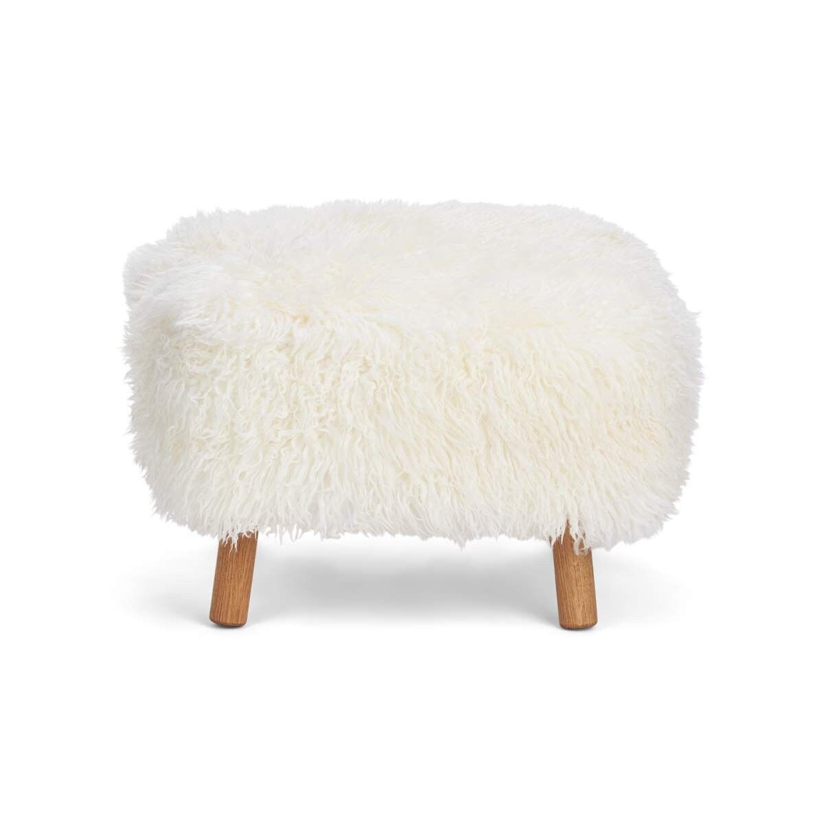 Emily Foot Rest | Long Wool Snow White