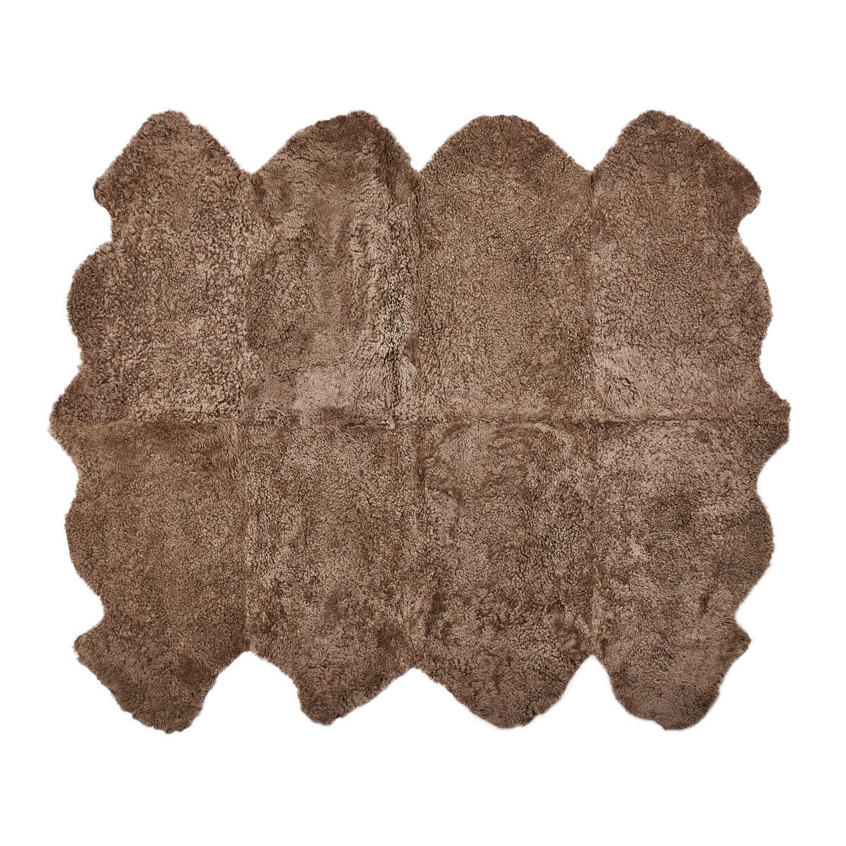 New Zealand Sheepskin | Short Curly Wool | Rug 180x214 cm Taupe