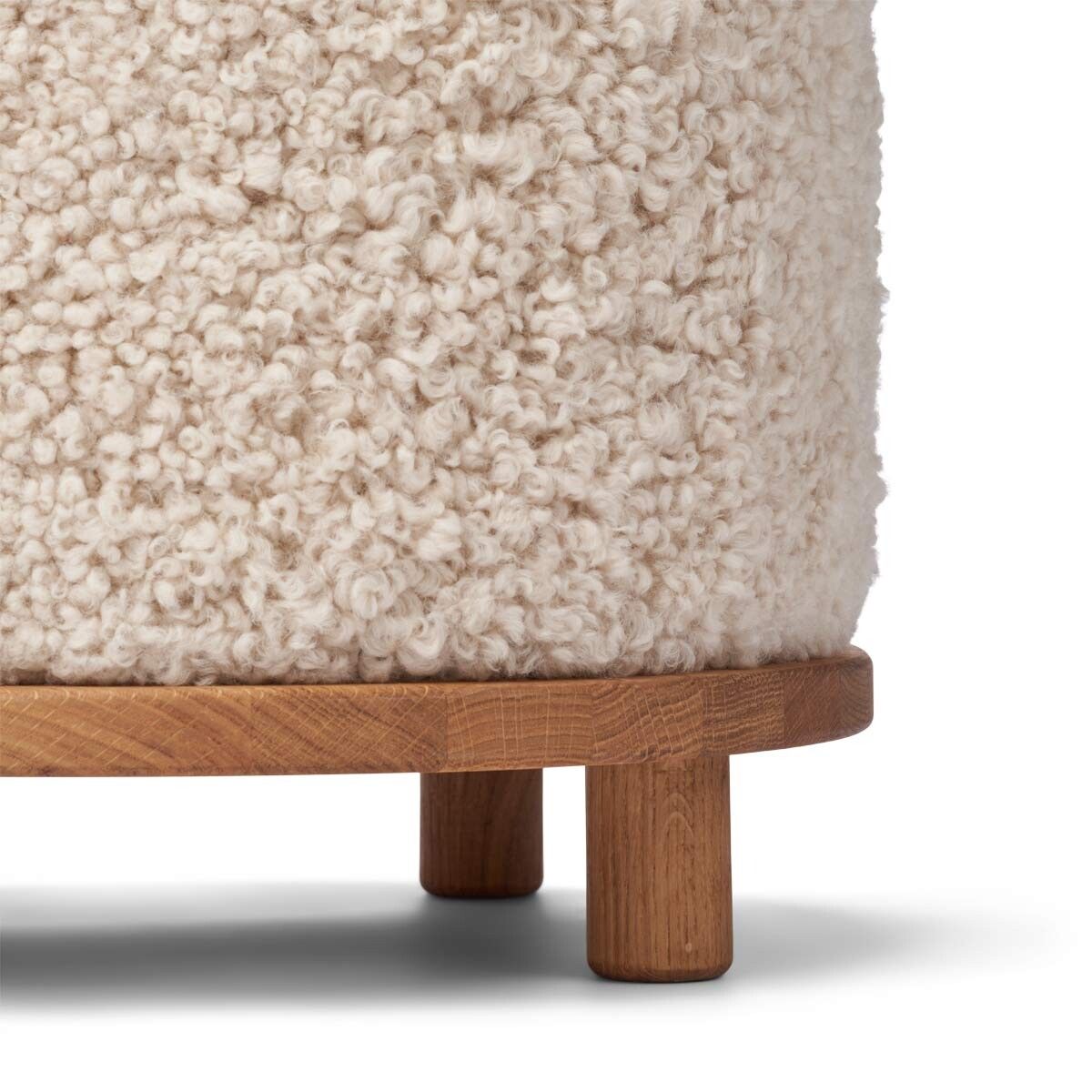 Simon Stool | Short Wool Pearl