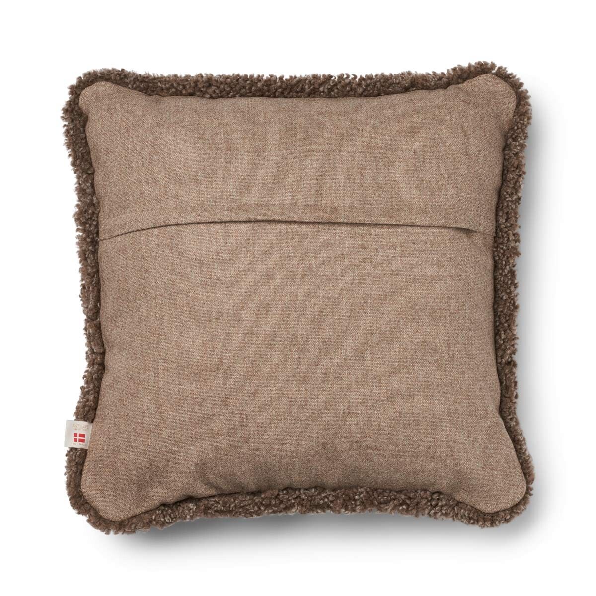 Short-Wool Sheepskin Cushion | SW trim | 52x52 cm Beige/Taupe