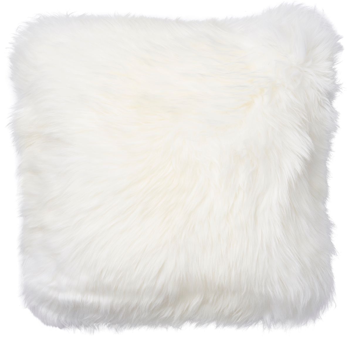 Long-Wool Sheepskin Cushion Ivory