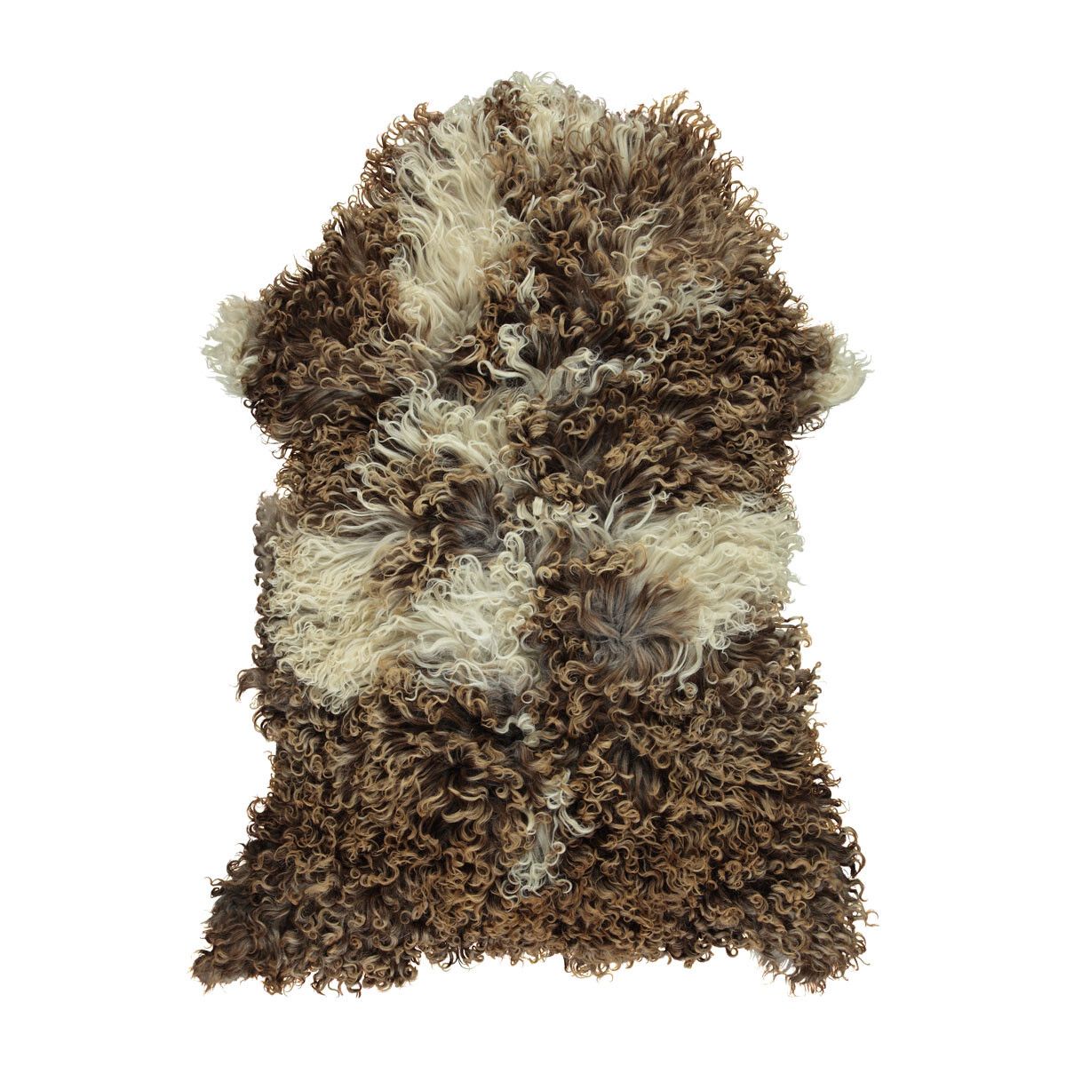 Austrian Sheepskin | Curly | Natural Colors | 90 cm Grey Beige