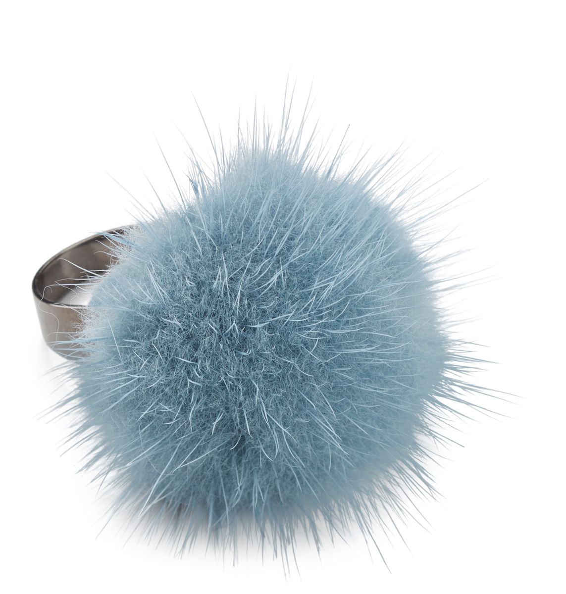 Ring Pom Pom  Light Skyblue