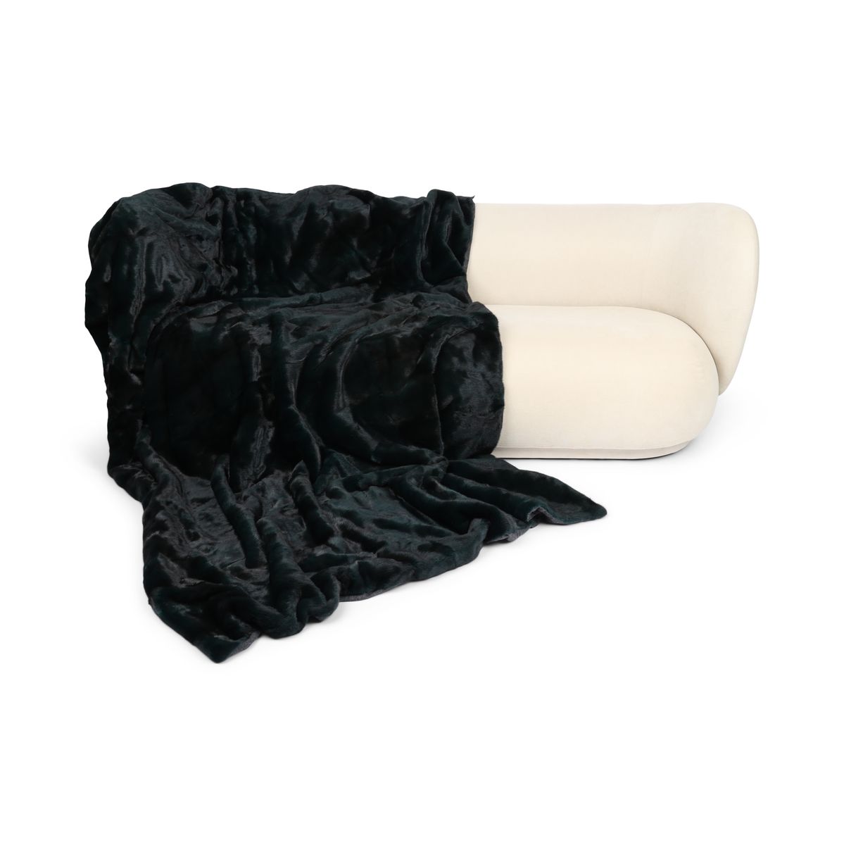 Mink Throw | Cashmere Backing | Antique Green | 180x210 cm