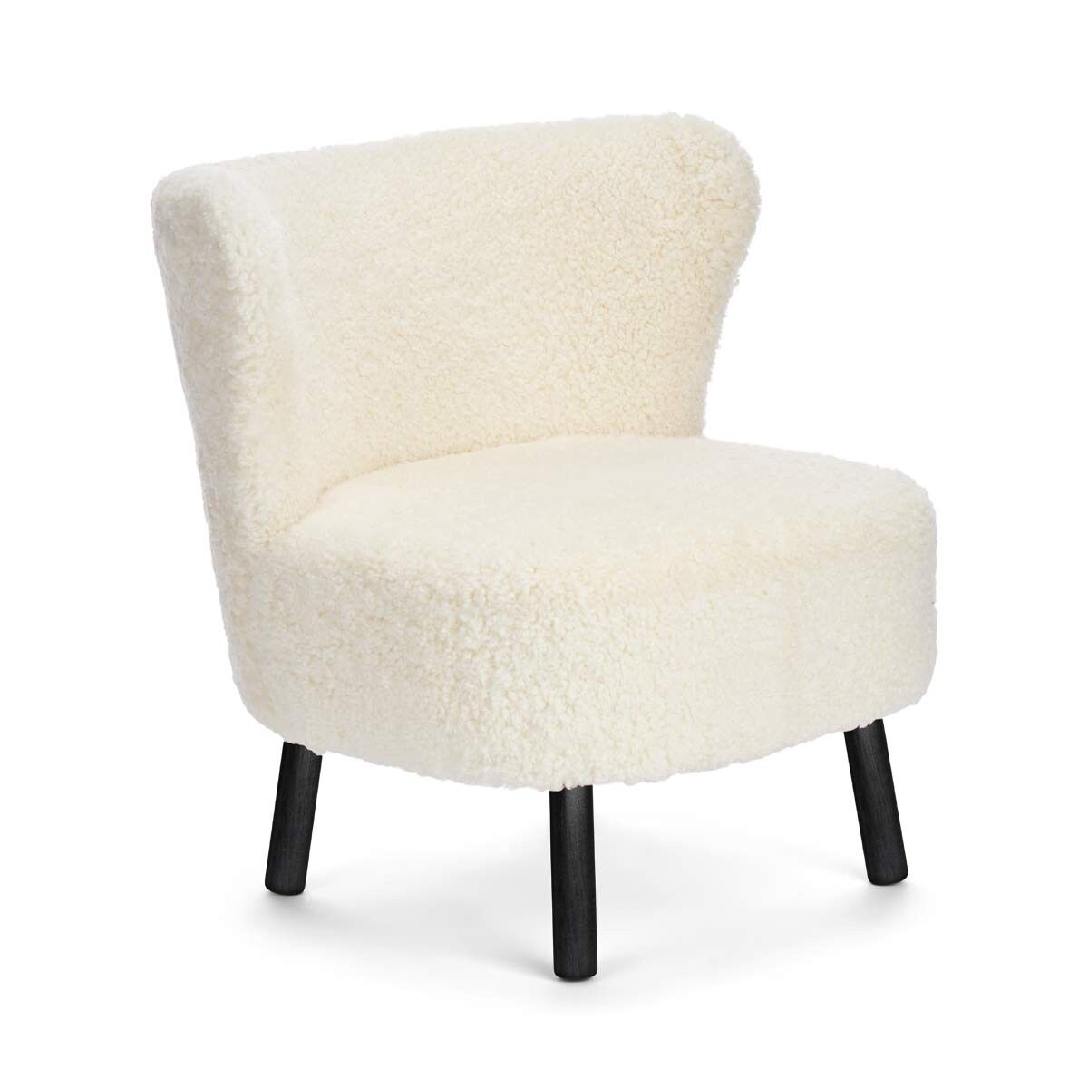 Emil Lounge Chair | Short Wool Ivory