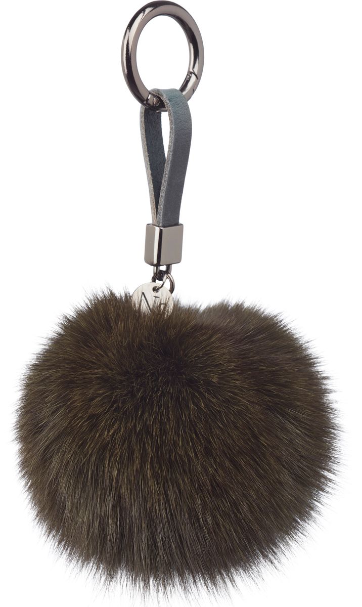 Pom Pom Keyring Khaki